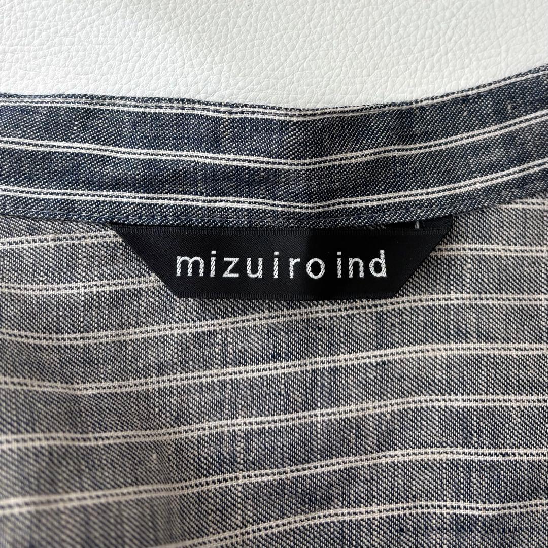 mizuiroind ミズイロインド リネンストライプオールインワン