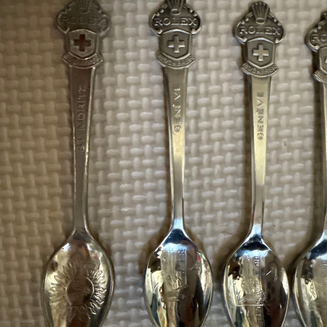 非売品　ROLEX スイス製ステンレススプーン12本セット