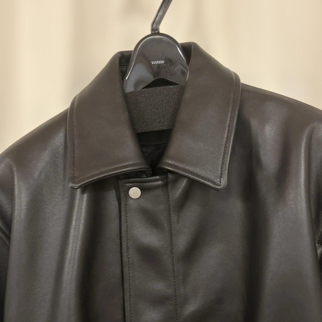 ジャケット・アウター ssstein leather zip short jacket black s