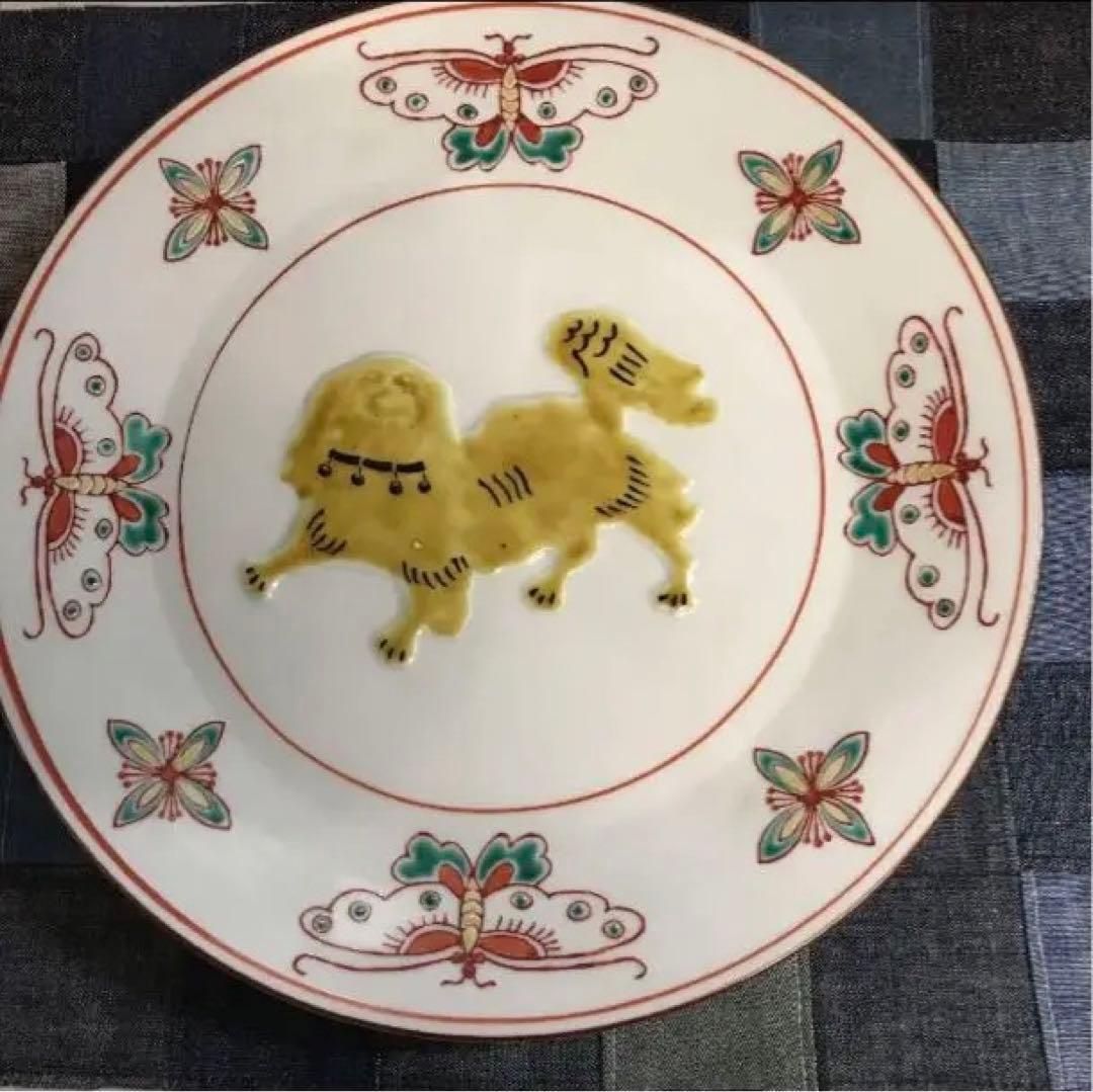 ★ 新品　九谷焼　美陶窯　飾り絵皿(25.3㎝)