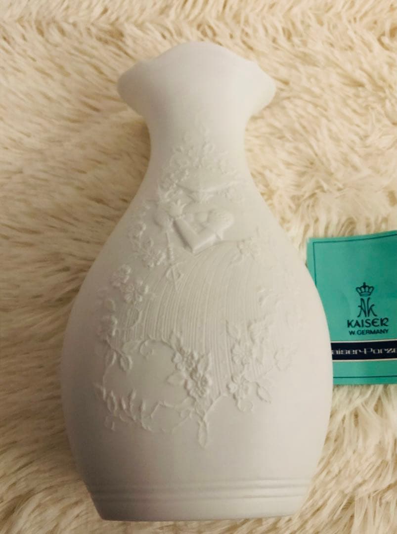 カイザー花瓶 高い芸術性 西ドイツ製Ak kaiserヴィンテージ陶器の白い花瓶