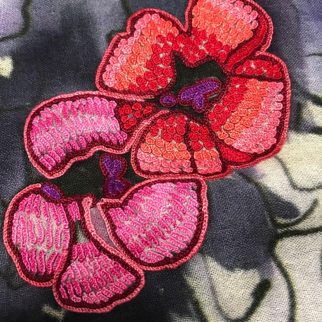 ターラブランカ　未使用　シルクウール　刺繍+染め　maid in India