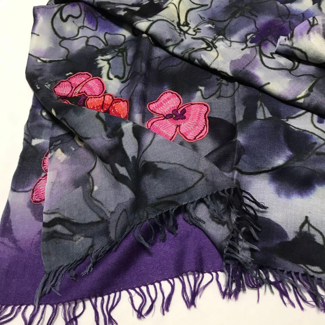 ターラブランカ　未使用　シルクウール　刺繍+染め　maid in India