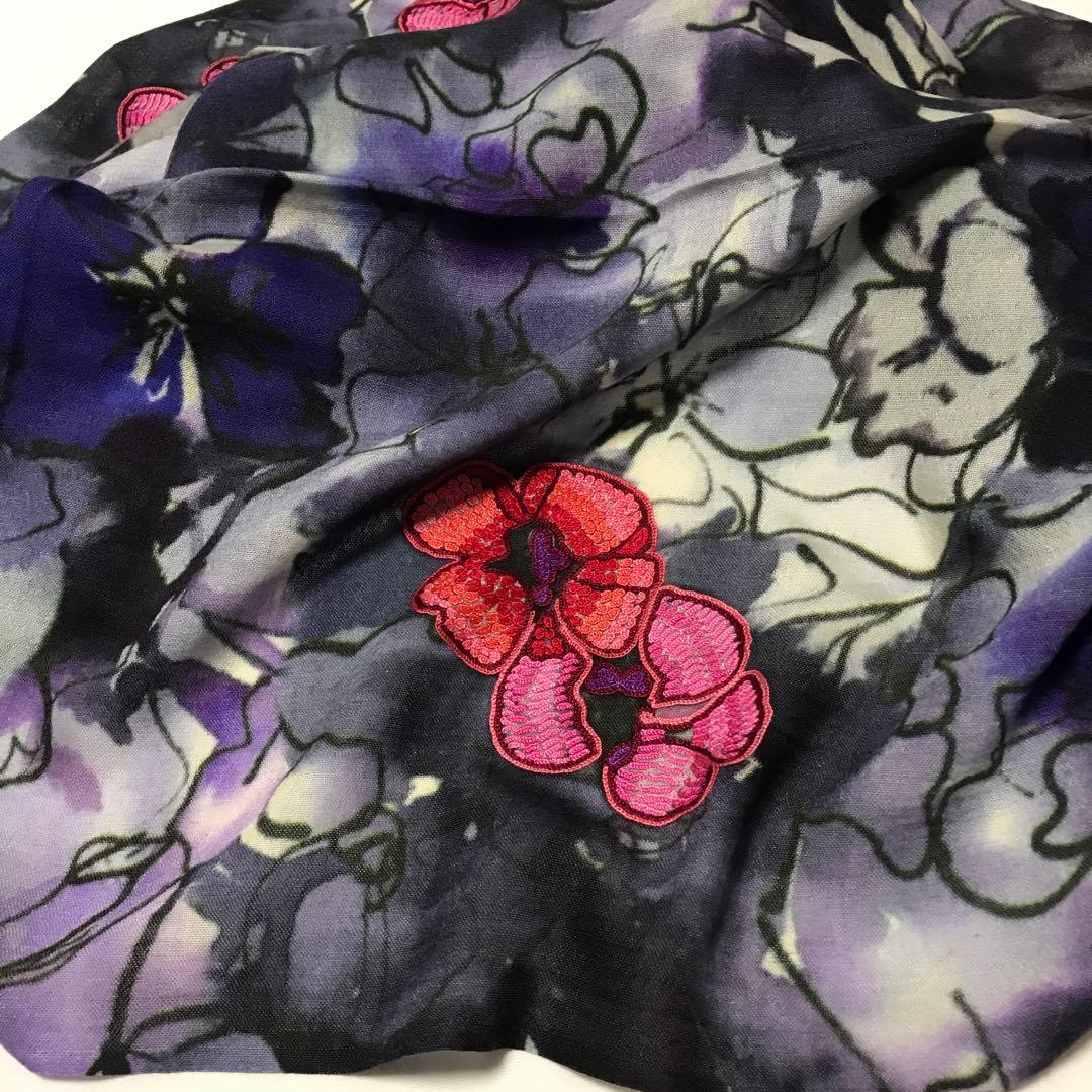 ターラブランカ　未使用　シルクウール　刺繍+染め　maid in India