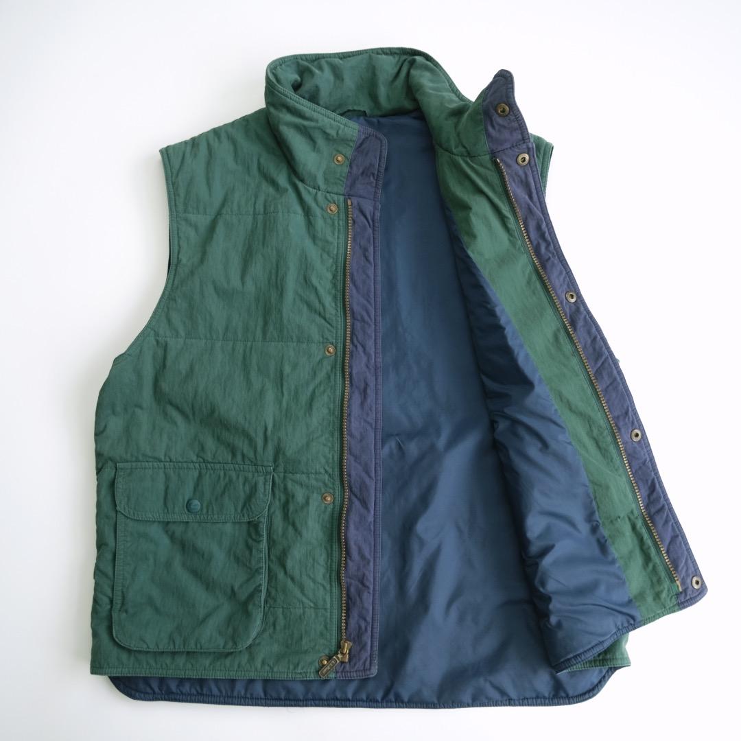 せ*ょ様 エルエルビーン　80s 中綿ベスト　シンサレート　　緑　M 古着.
