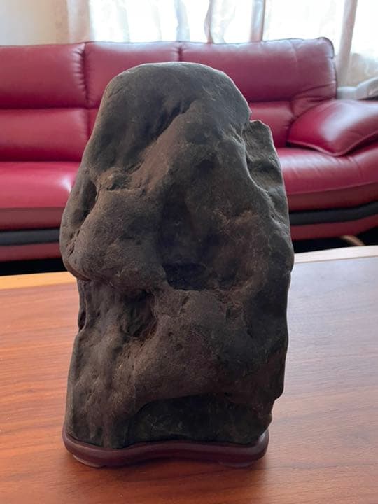 八海山石　水石　盆石　鑑賞石　台座付　極上品