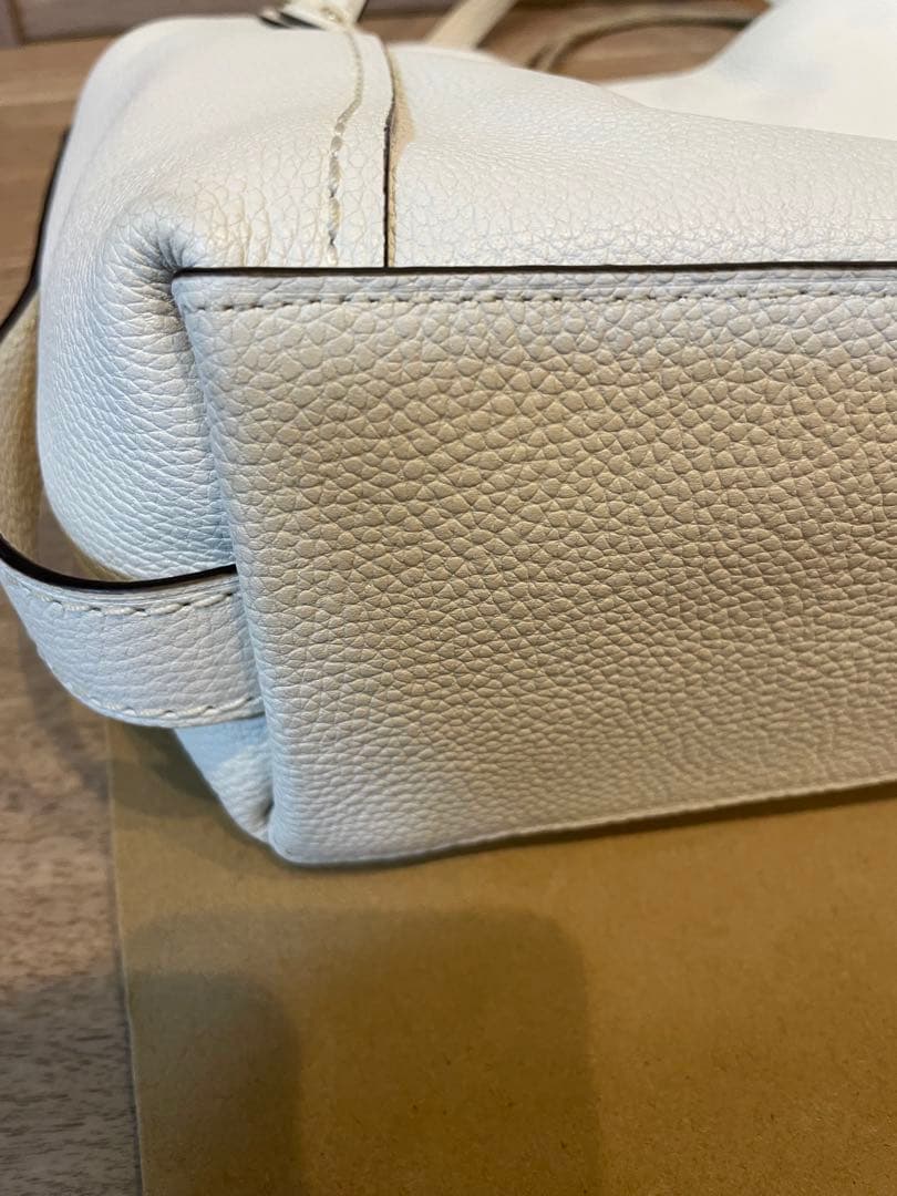 COACH ショルダーバッグ 2way レザーベージュ/ホワイト2点セット