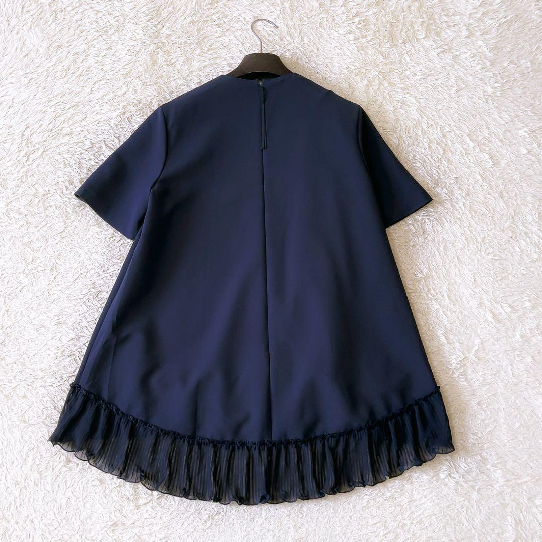 ADEAM アディアム 23年製　シフォンヘムブラウス プリーツ　フォクシー　S
