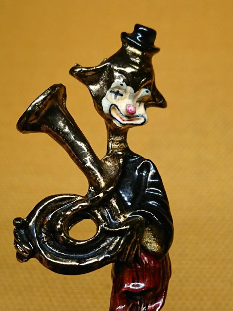 ピエロ　人形　金属　ヨーロッパ　置物　インテリア　工芸品　美術品　A2702