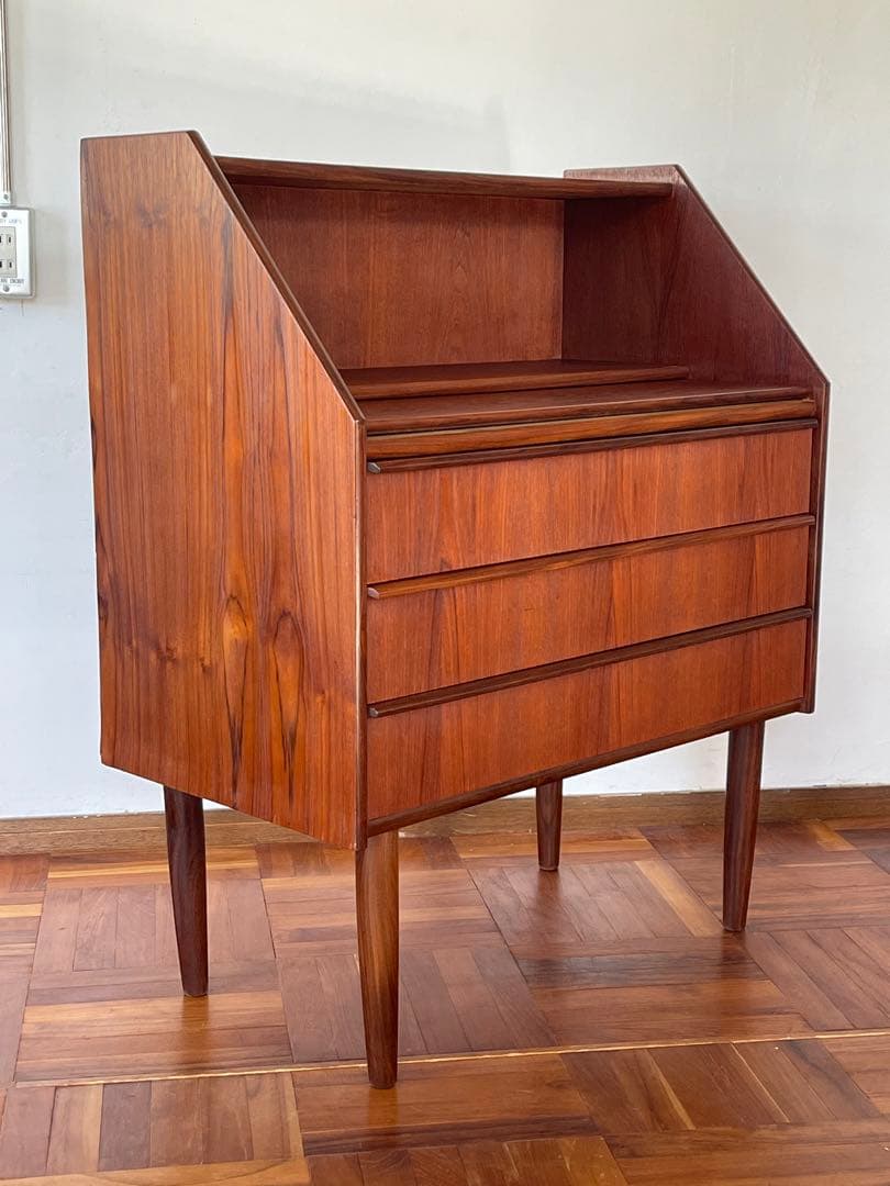 北欧 デンマーク ヴィンテージ チーク ライティング ビューロー