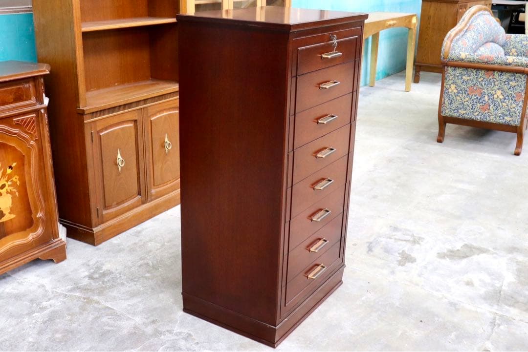 GMHH509C○メープル不二屋 神戸洋家具 クラシック 8段チェスト チェ