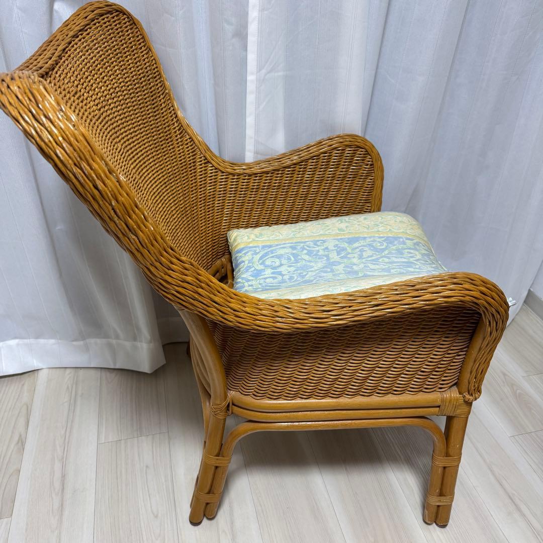 美品　アンティークレトロ品　ラタンチェア