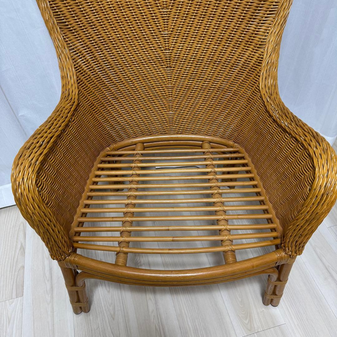 美品　アンティークレトロ品　ラタンチェア