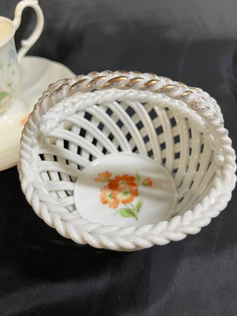 puppy 大倉陶園 ミニ バスケット 小物入れ