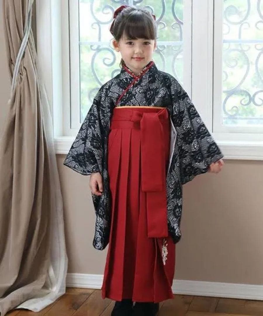 キャサリンコテージ　袴　120cm 紐付き補正タオル　髪飾り　バレッタ　卒園式