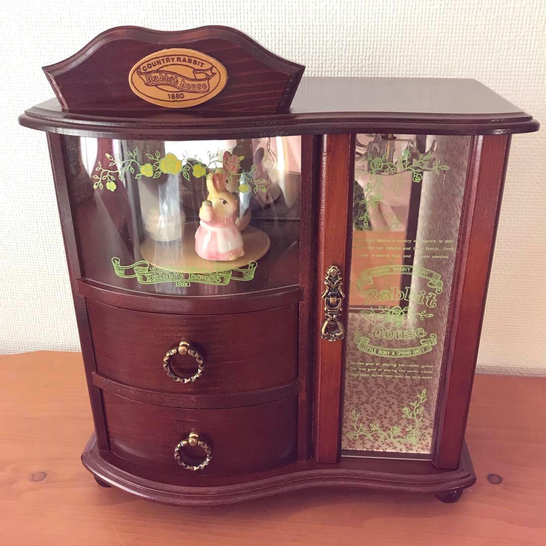ラビットハウス　オルゴール付き宝石箱　ジュエリーボックス カントリー