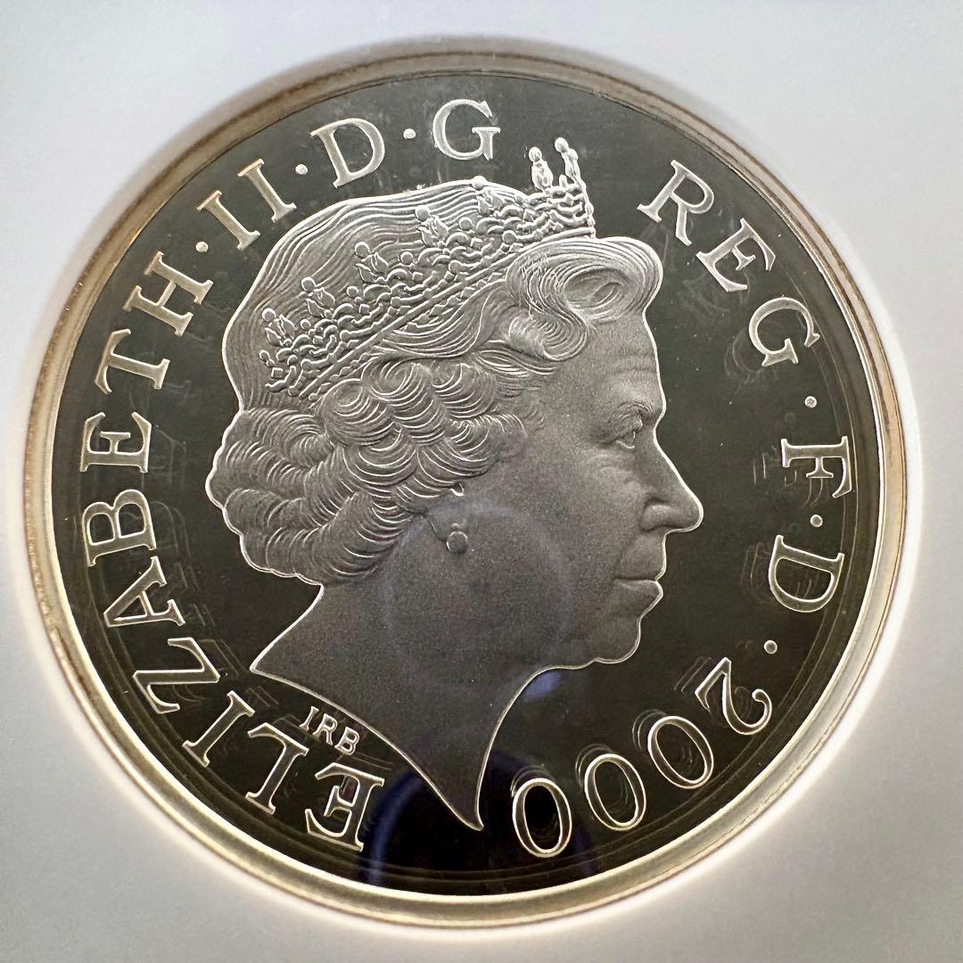 2000 クイーンマザー 生誕100年 5ポンド 銀貨 NGC PF69 UC