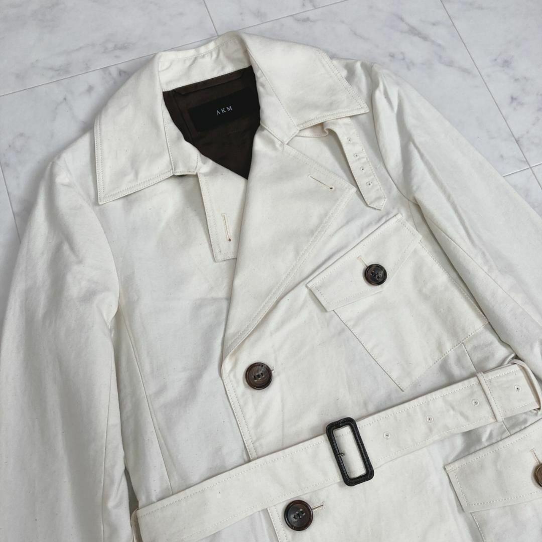 AKM 【C046】 washed satin trench coat