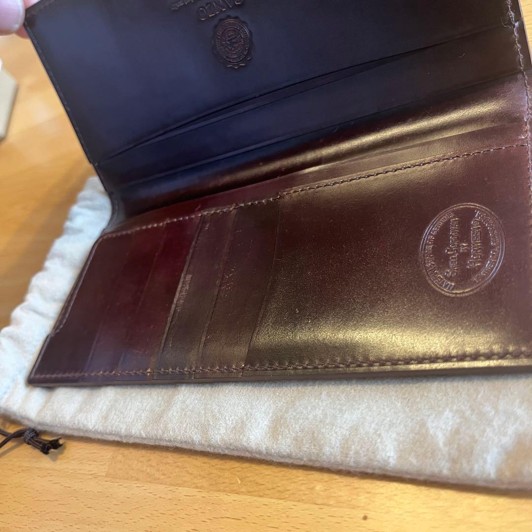 GANZO ガンゾ シェルコードバン2 純札入れ バーガンディ 57127 美品