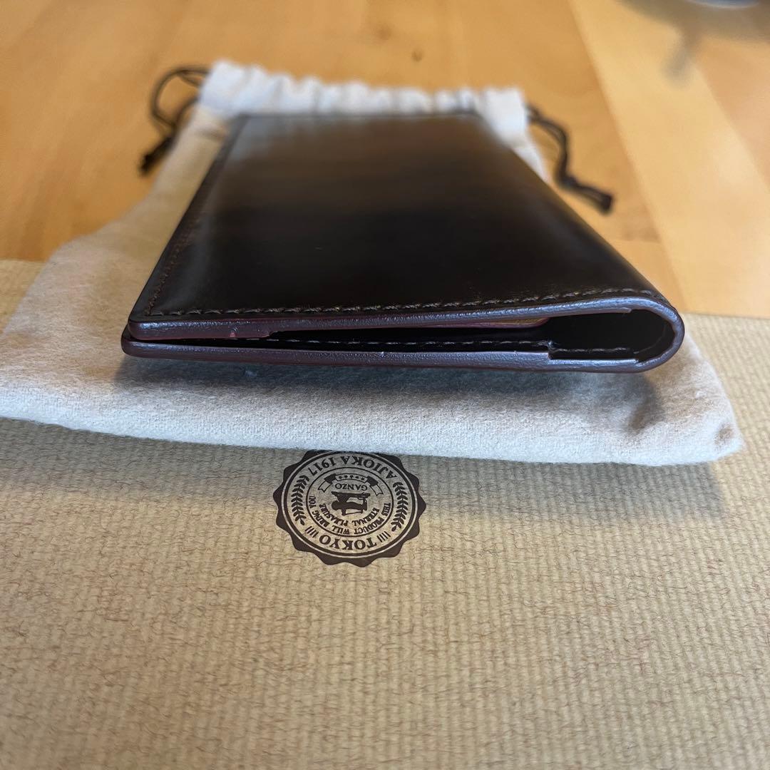 GANZO ガンゾ シェルコードバン2 純札入れ バーガンディ 57127 美品