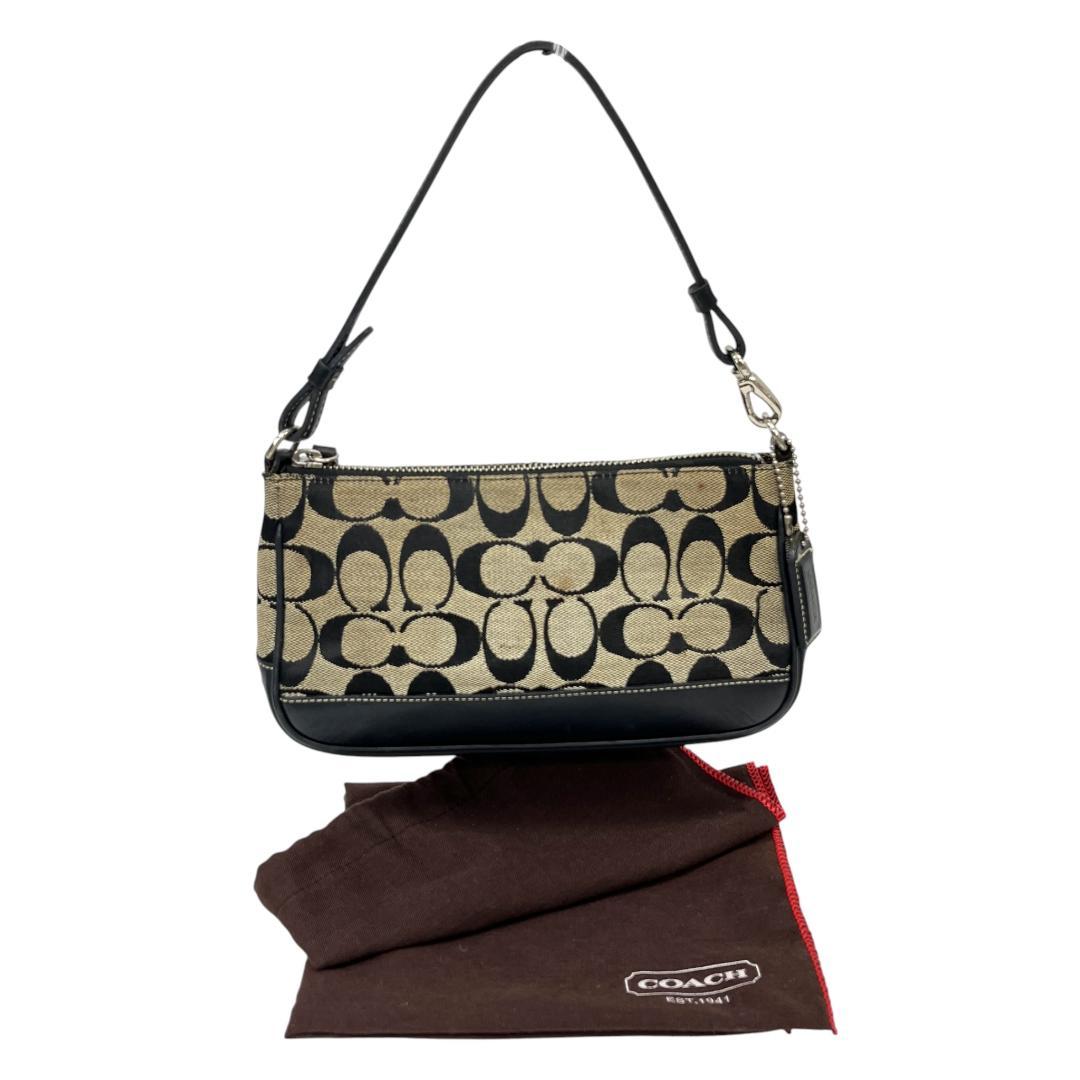 COACH ポーチ ハンドバッグ シグネチャー 6094 シグネチャー 黒