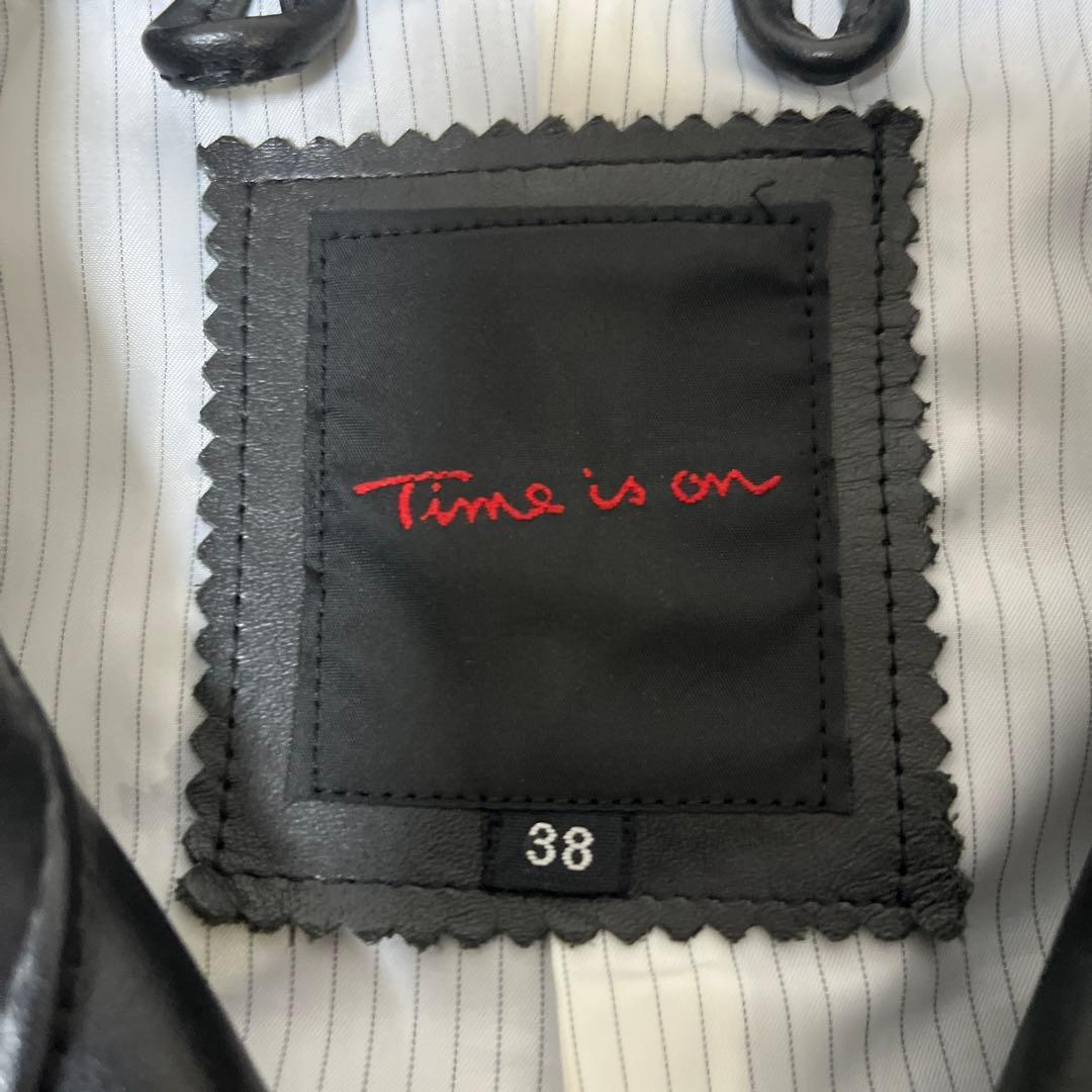 【極美品 柔らか上質牛革】Time is on カウハイド ダブル ライダース