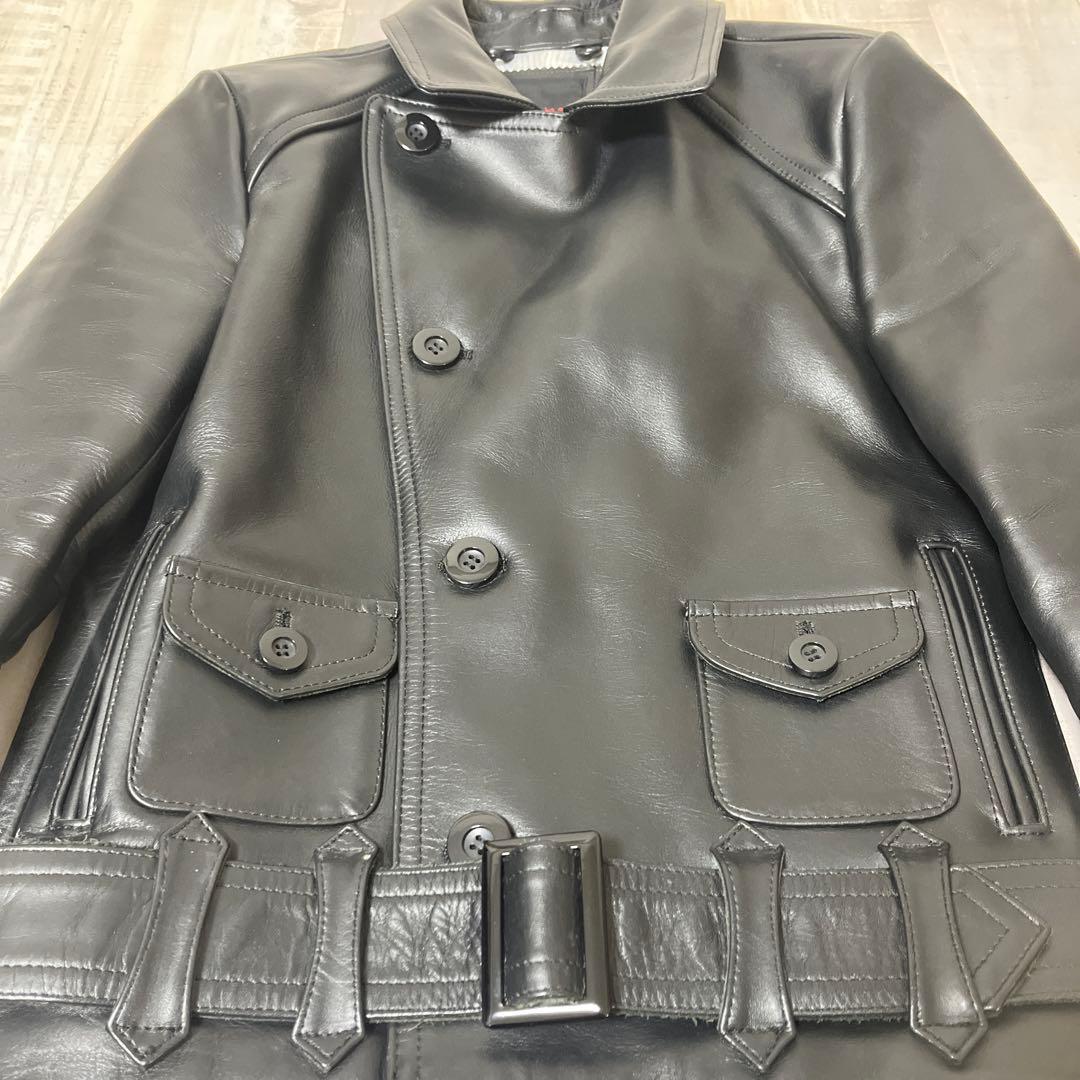 【極美品 柔らか上質牛革】Time is on カウハイド ダブル ライダース