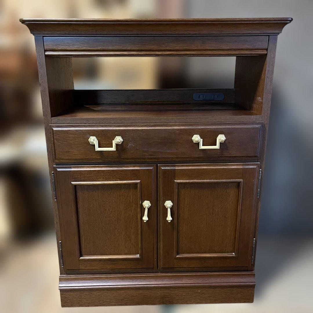 マルニ サイドキャビネット 木製　高級感　電話台　FAX台