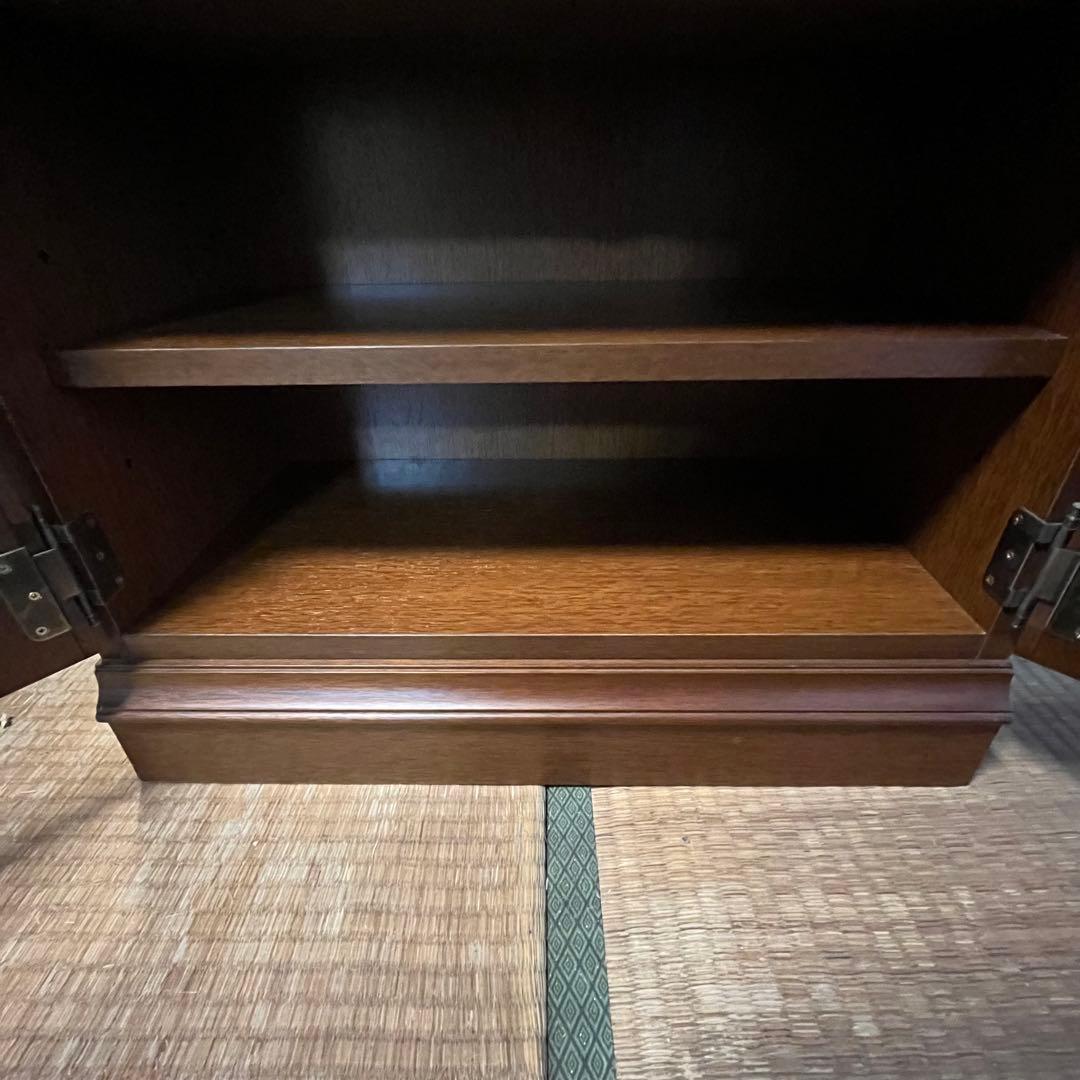 マルニ サイドキャビネット 木製　高級感　電話台　FAX台