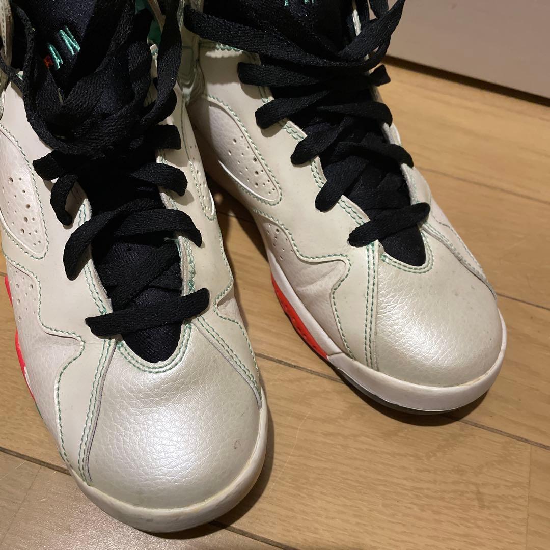 エア ジョーダン 7 ホワイト/グリーンレディースシューズ