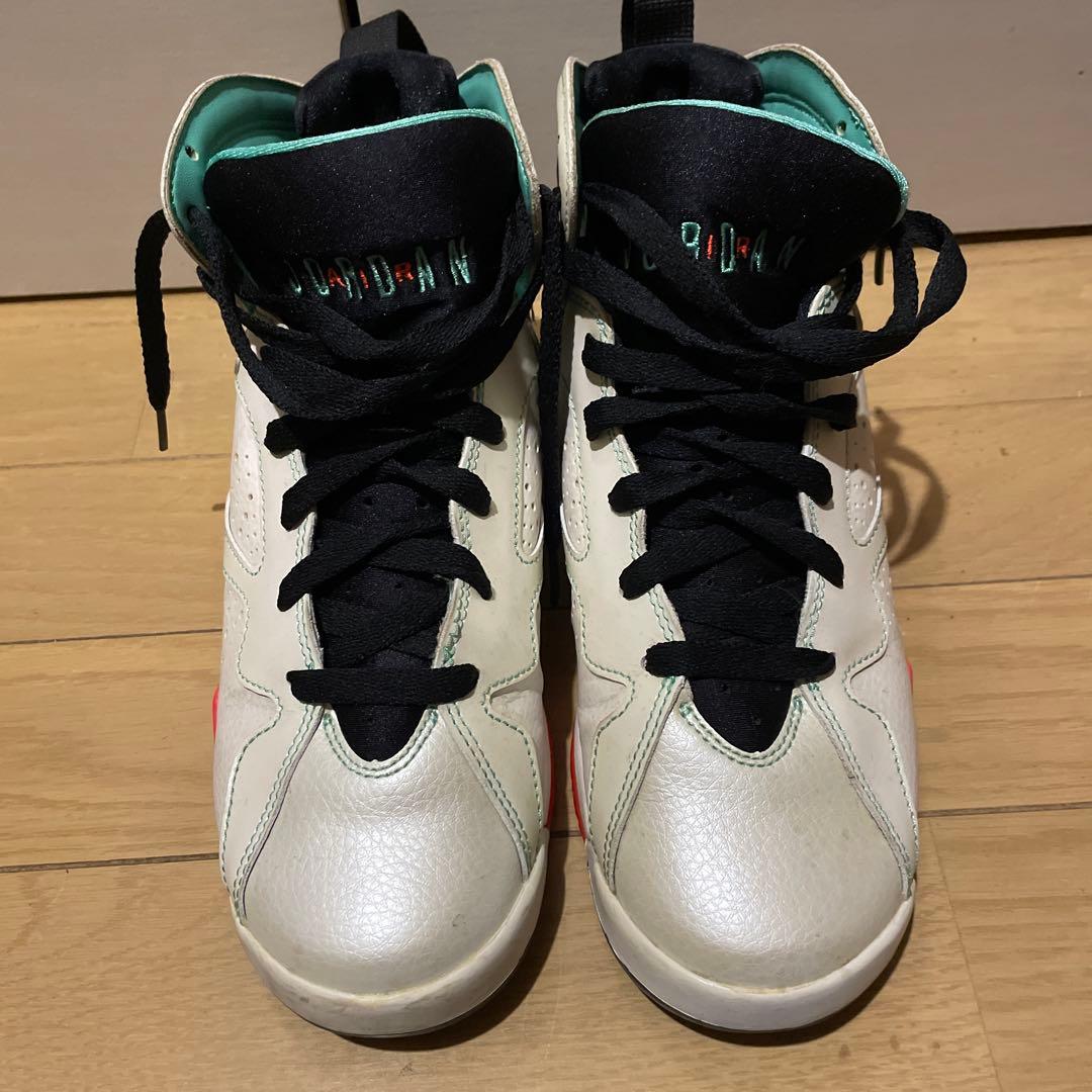 エア ジョーダン 7 ホワイト/グリーンレディースシューズ