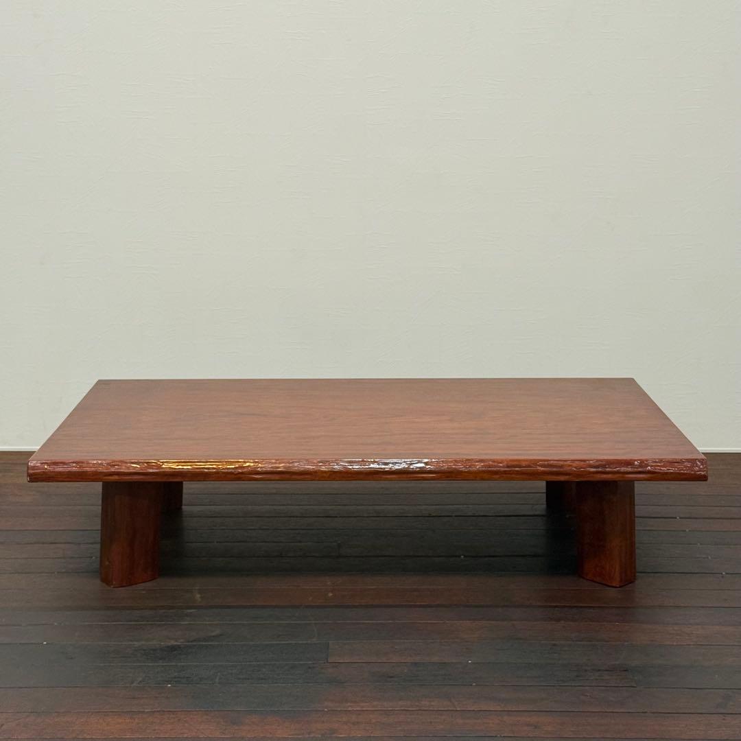 H110K41a 中沢唐木 花梨 かりん 座卓 漆塗り