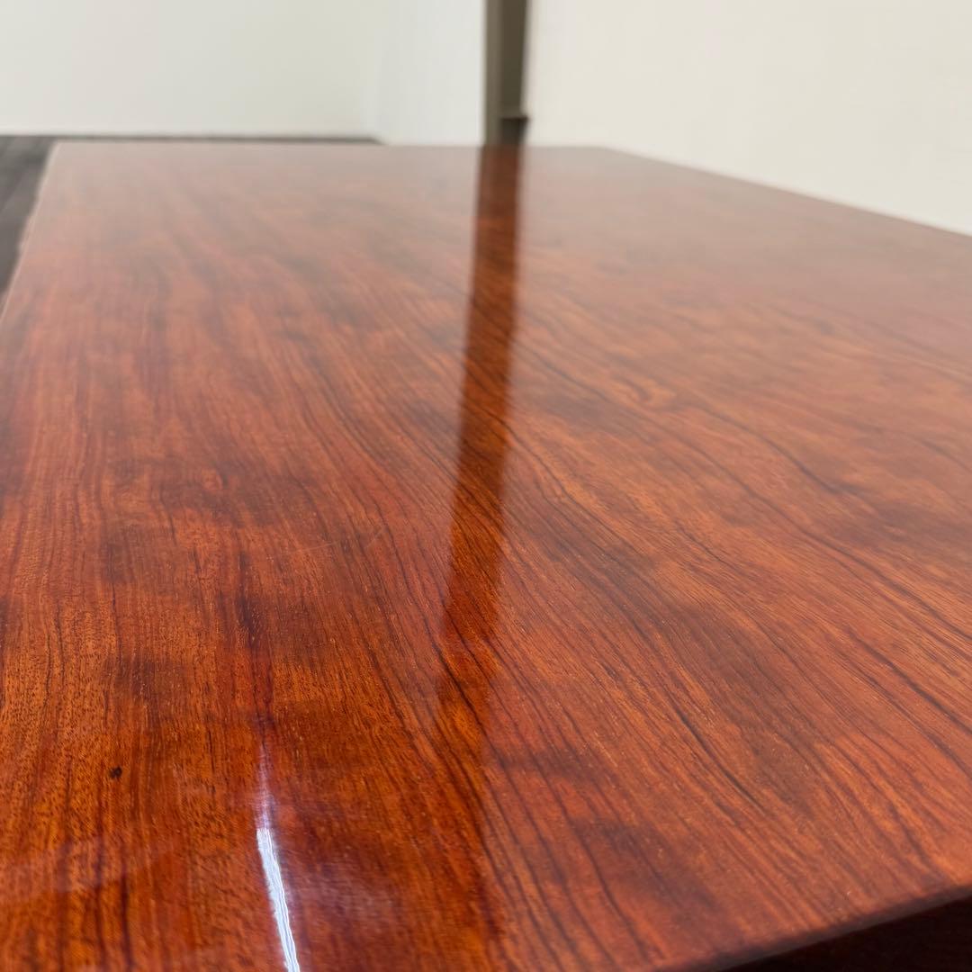 H110K41a 中沢唐木 花梨 かりん 座卓 漆塗り