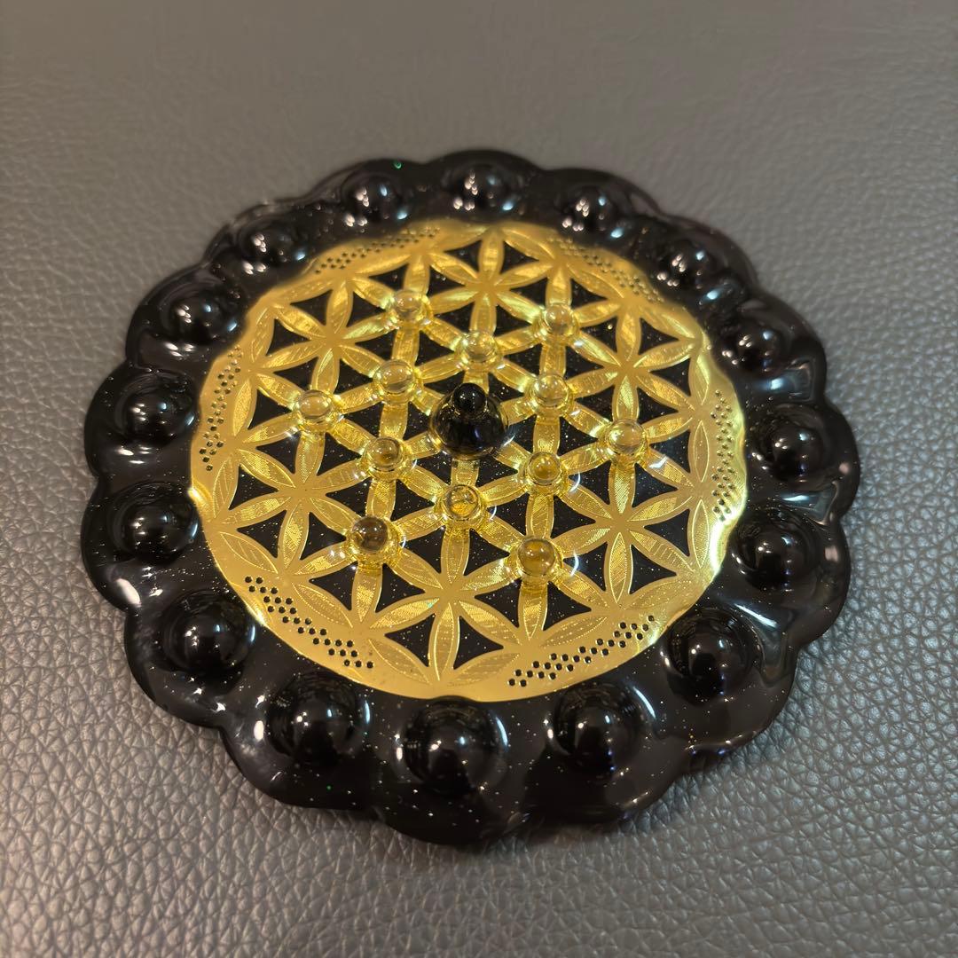 CHC16 クリスタルスピニングプレート　麻炭