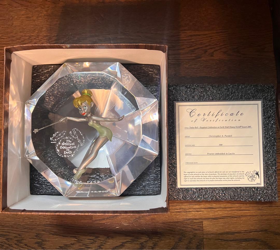 限定500 ダイヤ型 ディズニー ティンカーベル 置物 スカルプチャー WDW