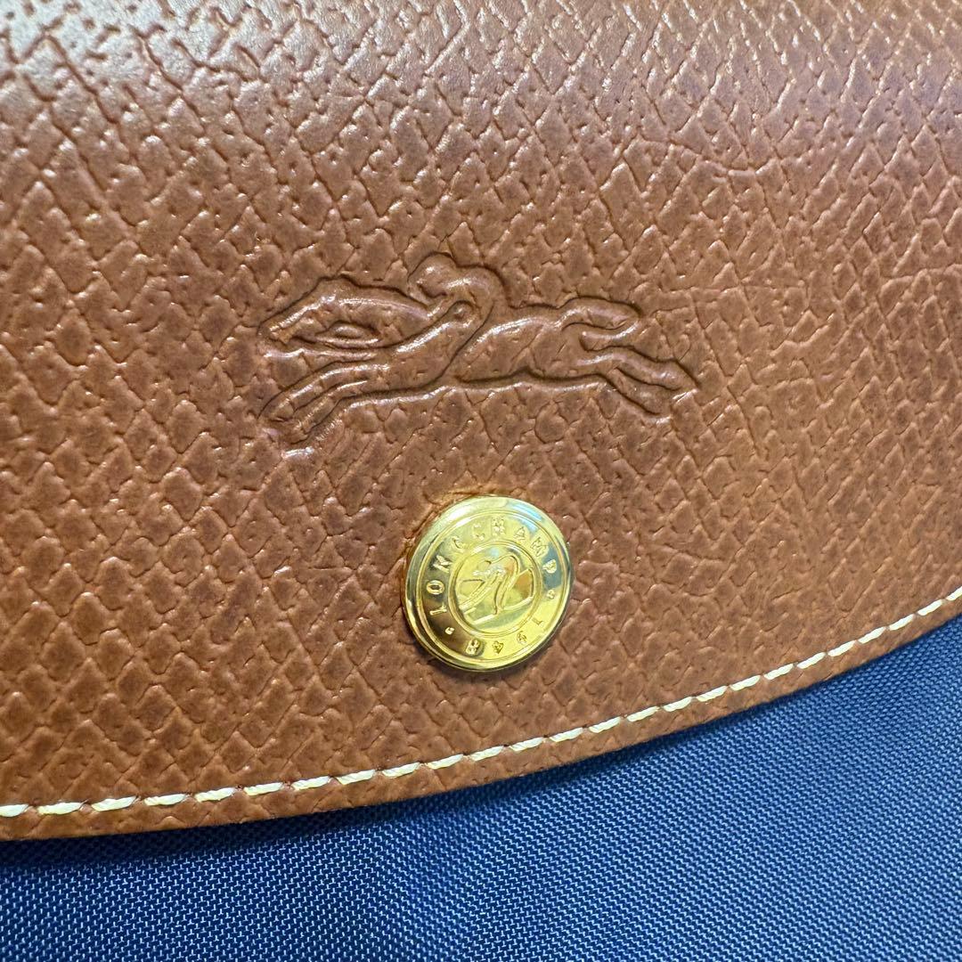 美品✨ロンシャン ル プリアージュ トートバッグ　ネイビー　Lサイズ　ロング