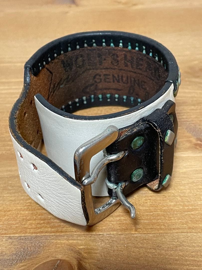 wolf’s head レザーリストブレス　#キムタク愛用　ホワイト　美品