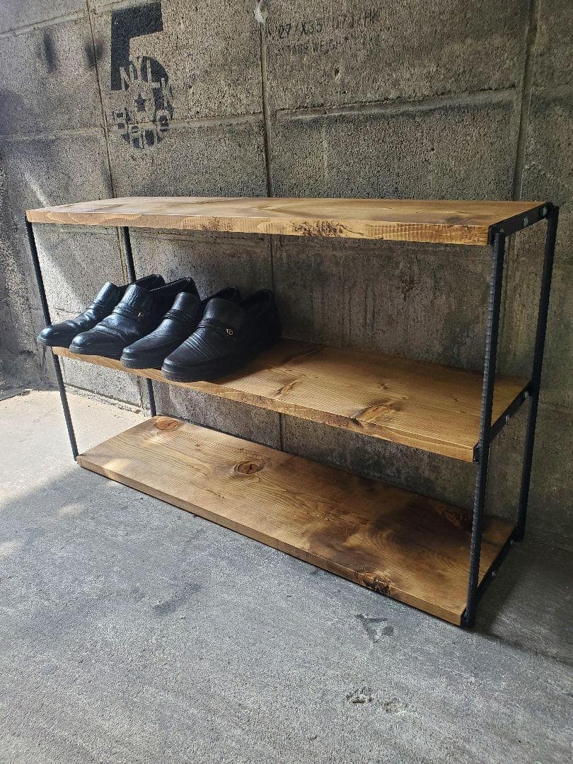 シューズラック　男前インテリア　ハンドメイド　植物　棚　6022