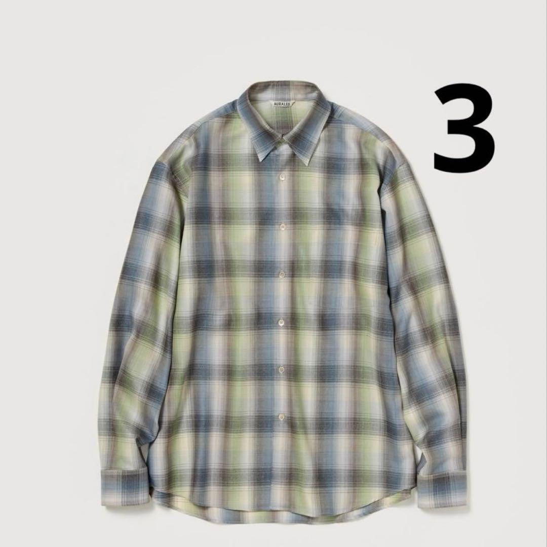 オーラリー　25aw チェックシャツ