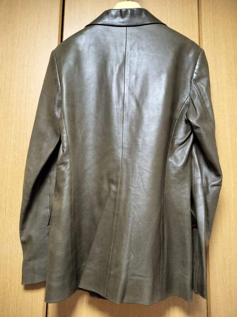 ヴィンテージGUCCI グッチダークグリーン レザー ジャケット42