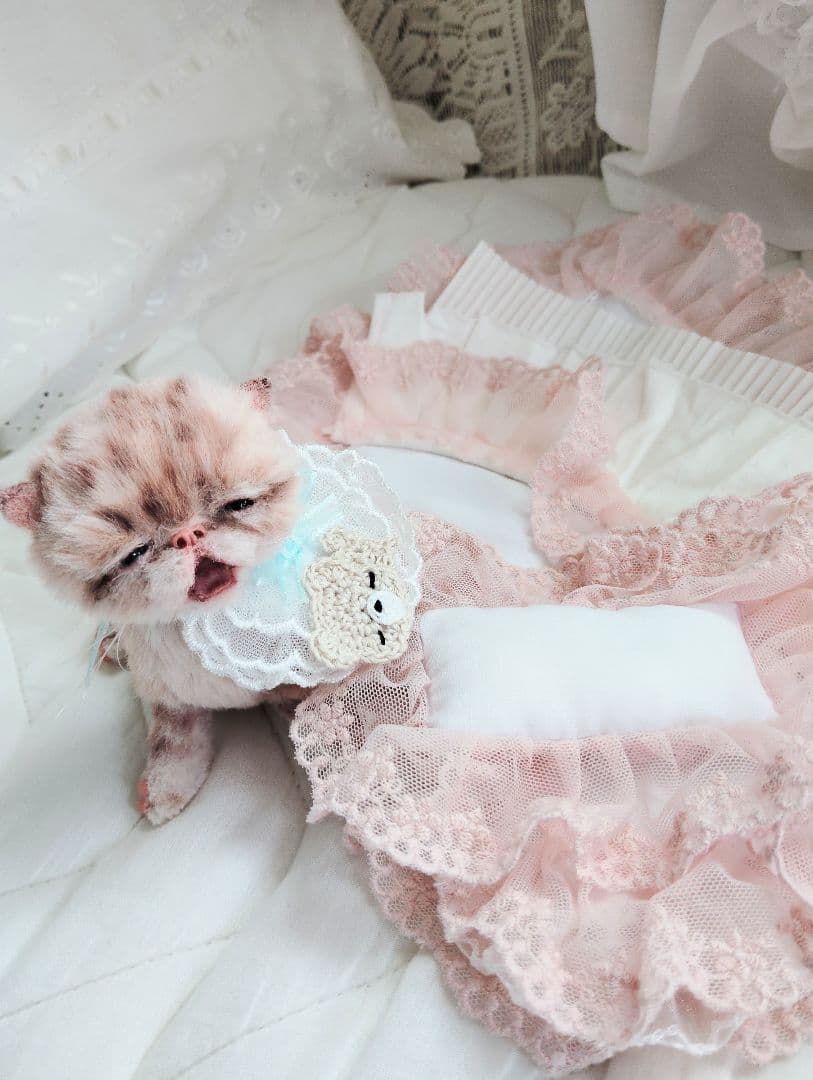 生後２０日♡トラ柄子猫ちゃん♡お昼寝セット♡アートドール♡ぬいぐるみ♡