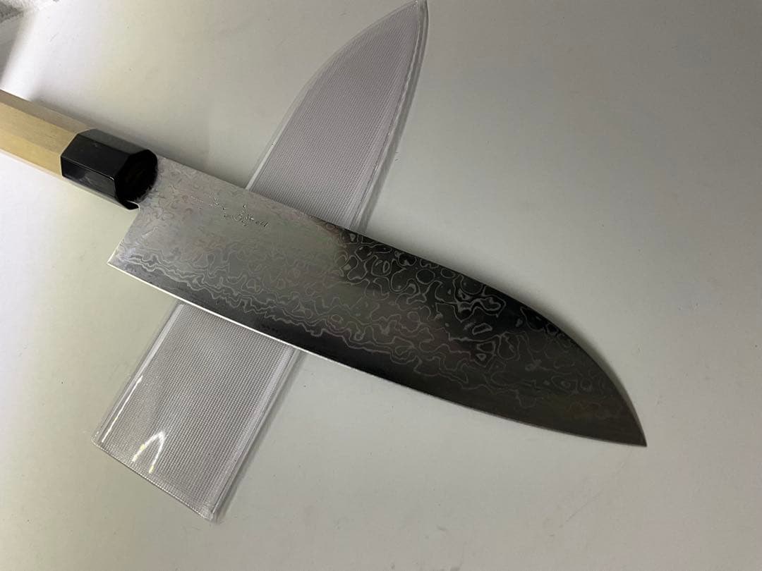 みすゞ　和三徳　AUS鋼　水牛　八角　180mm 包丁