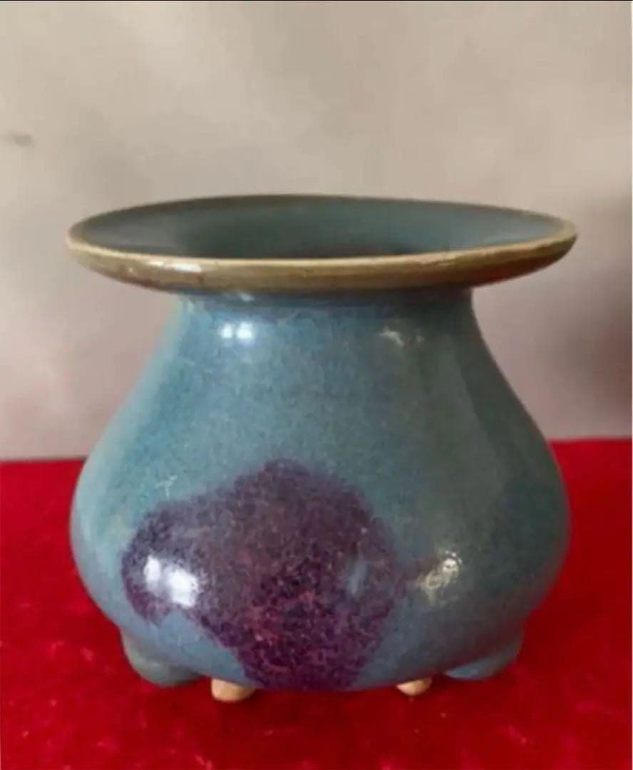 中国古美術 宋時代鈞窯壺 水指水盂