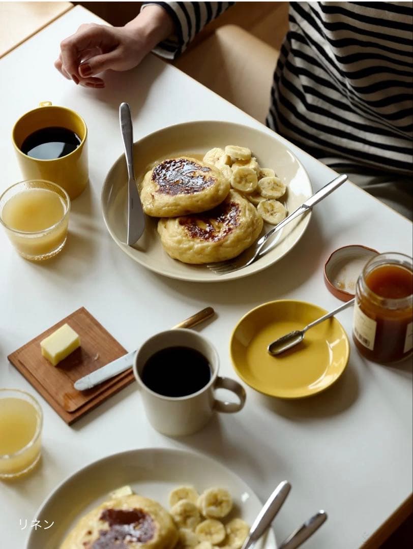 【新品】 Teemaリネンプレート23cm・カップ＆ソーサー　各2