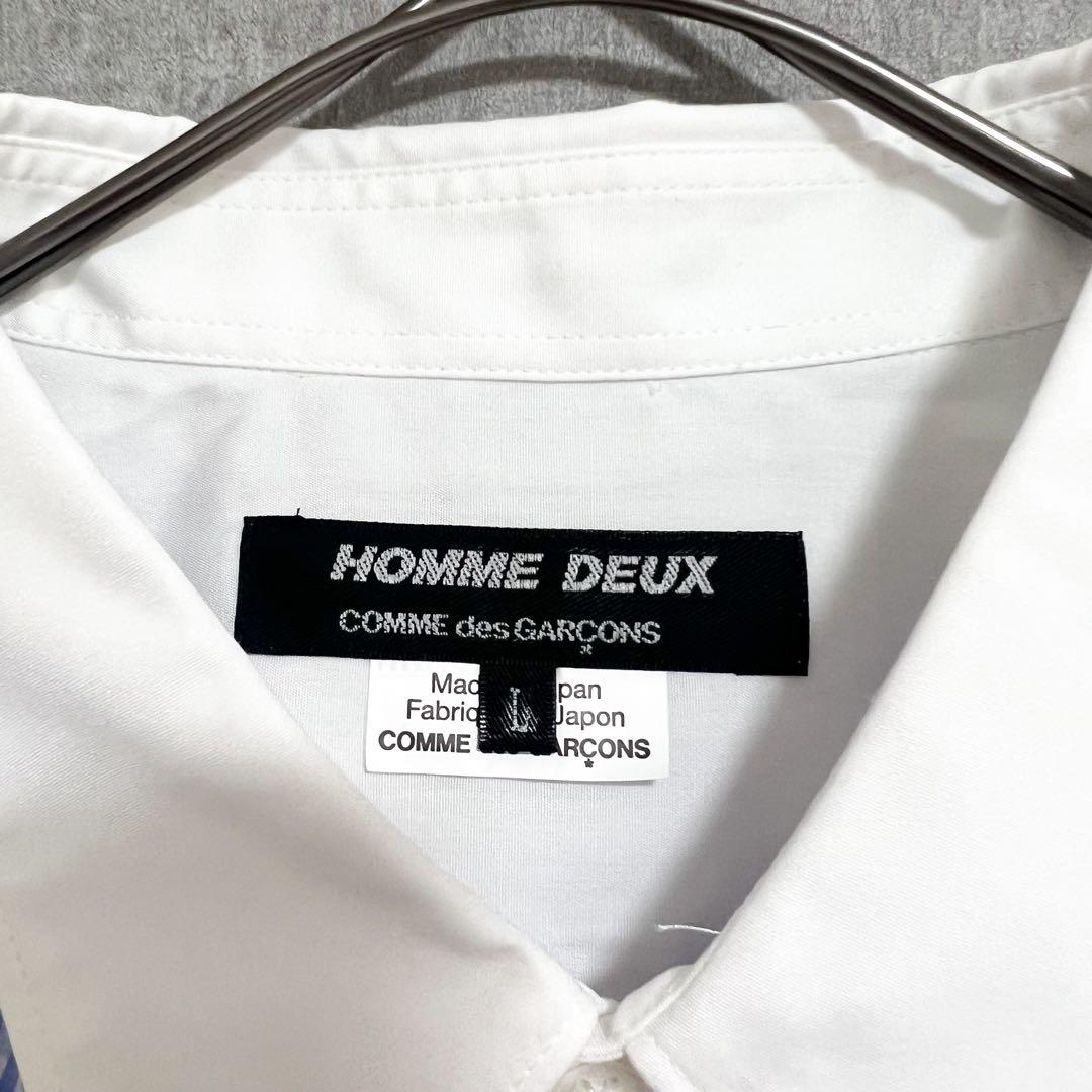 未使用タグ付コムデギャルソンHOMME DEUX 長袖シャツ サイズL チェッ