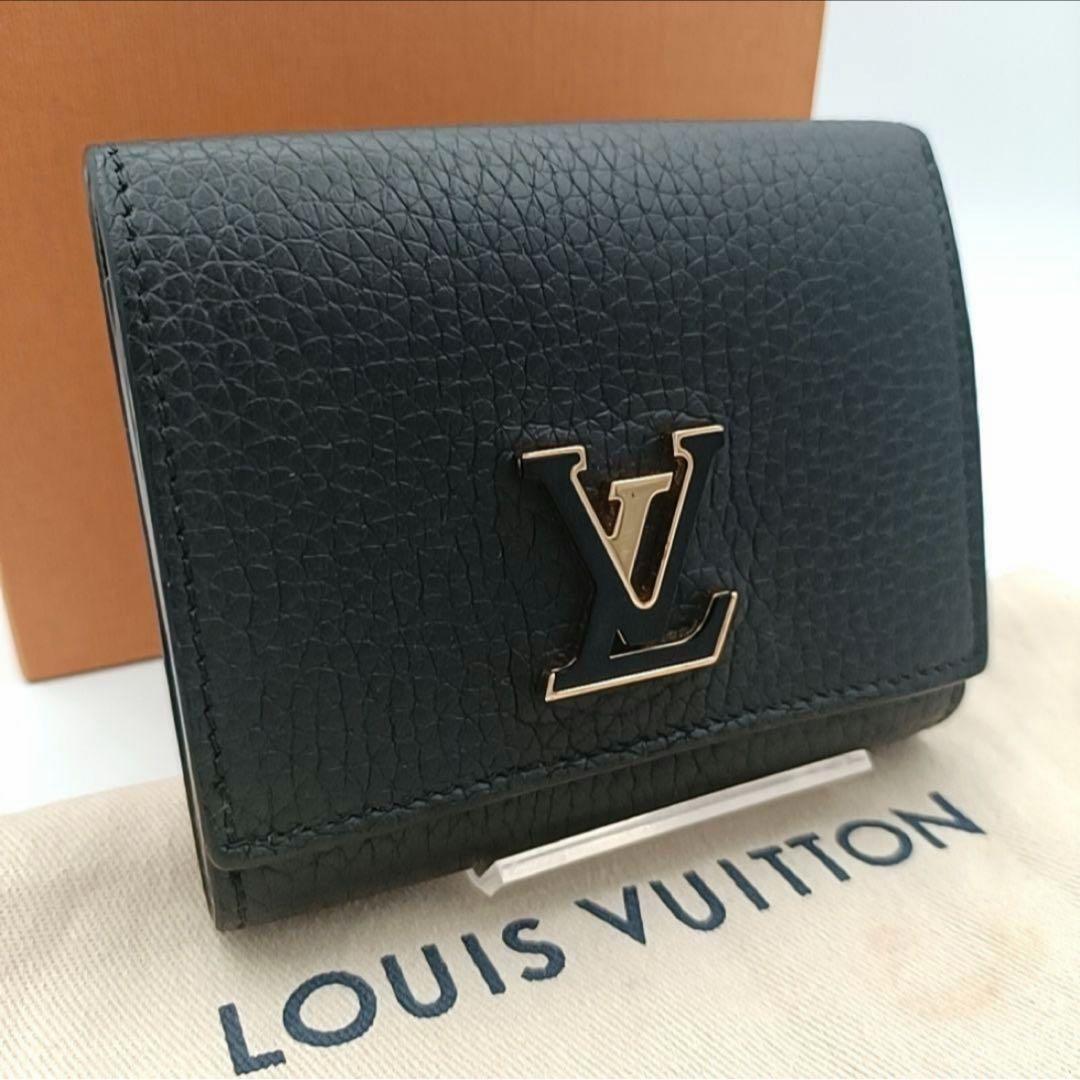 ルイヴィトン ポルトフォイユ カプシーヌ タイニー ブラック　トリヨンレザー