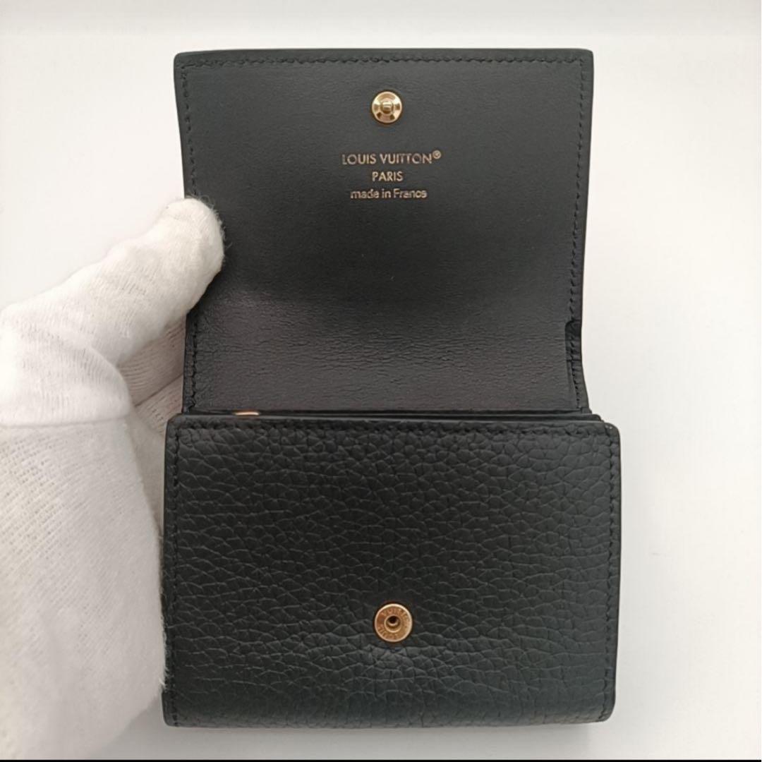 ルイヴィトン ポルトフォイユ カプシーヌ タイニー ブラック　トリヨンレザー