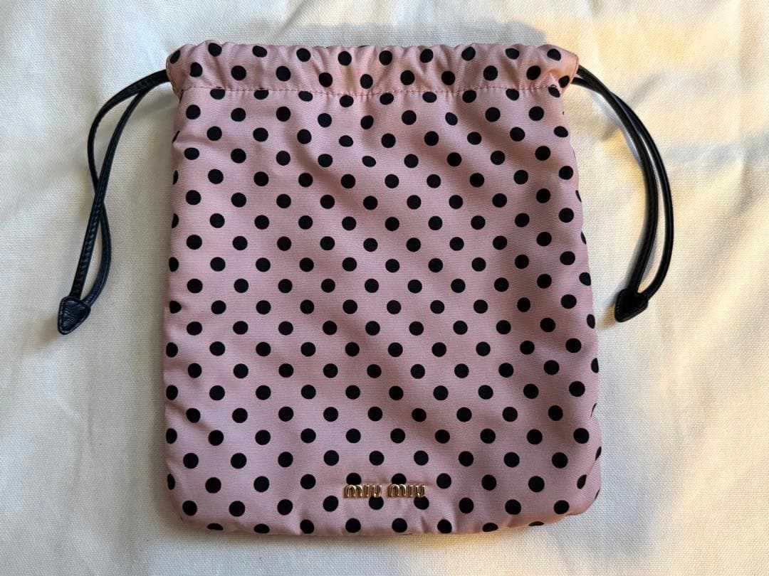 miumiu ミュウミュウ ドット 巾着ポーチ 巾着バッグ