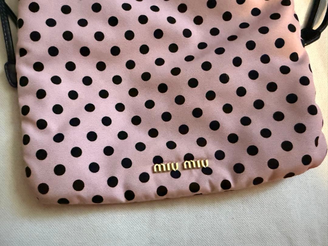 miumiu ミュウミュウ ドット 巾着ポーチ 巾着バッグ