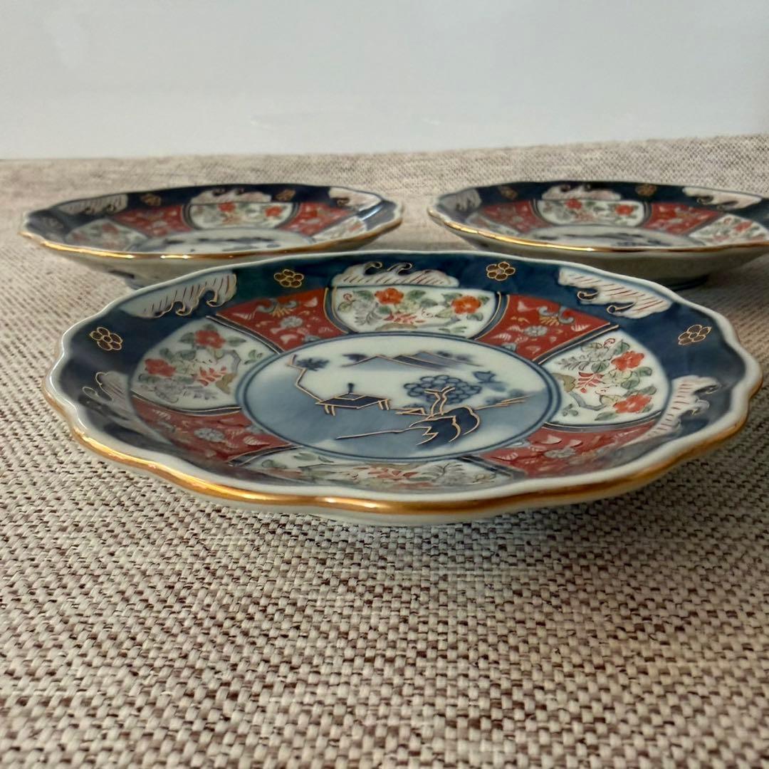 伊万里鍋島焼 瀬兵窯　古伊万里藤花　小皿　5枚